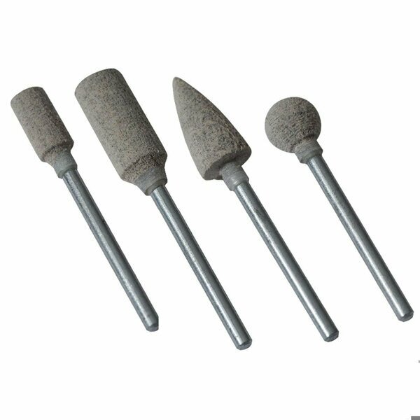 Cotton Fiber Mounted Point, B52 Pointed Point, 3/8 in Dia x 3/4 in L Head, 1/8 in Dia Shank, Cgw Abrasives, Mfr#: 49567